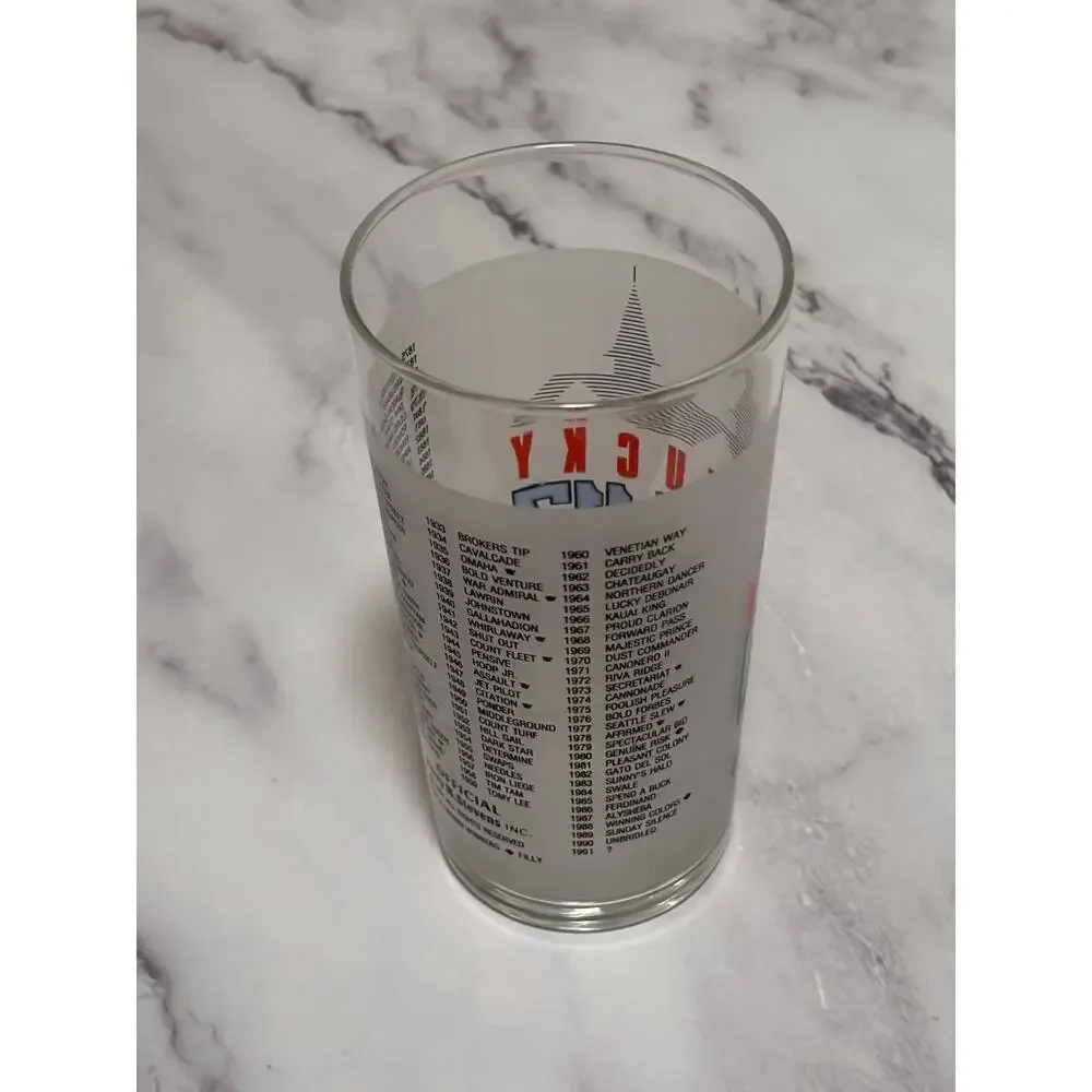 1991 Kentucky Derby Official 117 Churchill Downs Vintage Julep Glass Louisville